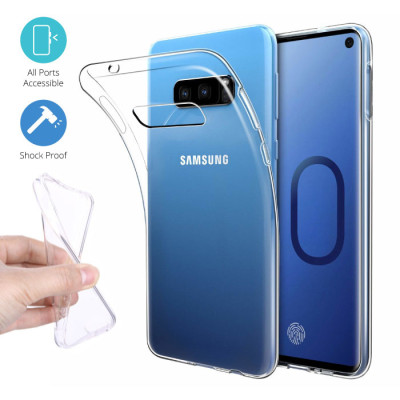 Ốp lưng dẻo silicon cho Samsung Galaxy S10e hiệu Ultra Thin (siêu mỏng 0.6mm, chống trầy, chống bụi) - Hàng nhập khẩu