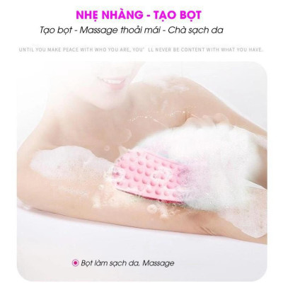 DÂY ĐAI TẮM CHÀ LƯNG, CỌ LƯNG SILICON MASSAGE TẨY DA CHẾT