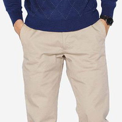 Quần kaki nam ALIGRO chất liệu kaki mềm mịn cao cấp dáng slimfit màu be ALGK014