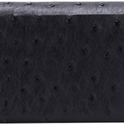 Ví Nữ Da Đà Điểu 3 Gấp Huy Hoàng HT3405 (19 x 10.5 cm) - Đen