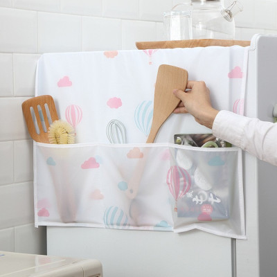 Khăn che tủ lạnh vải nilon có túi đựng 2 bên ,chống thấm ,chống bụi ,hoa văn trang nhã ,màu sắc đẹp mắt ,bảo vệ nóc tủ lạnh luôn sạch sẽ như mới