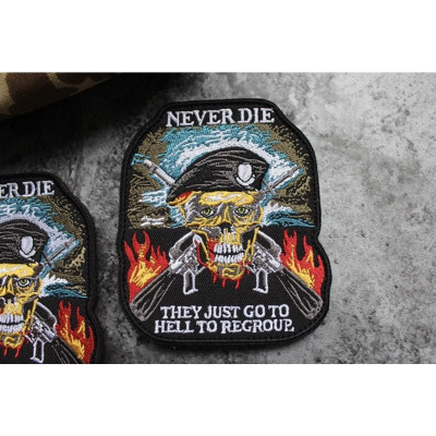 Patch chiến binh đầu lâu dán quần áo_ba lô_ túi xách