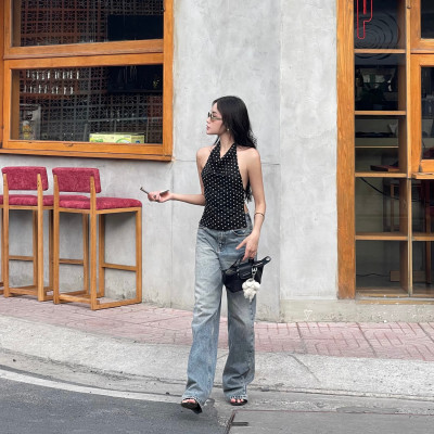 Quần Jean Ống Rộng Classic Carolina Blue Aaa Jeans