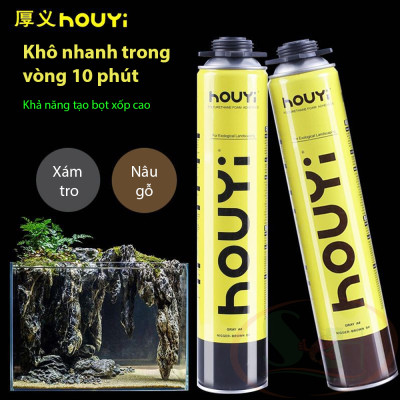Bình xịt foam Houyi Polyurethane Adhesive tạo layout background bán cạn tiểu cảnh bể cá thủy sinh