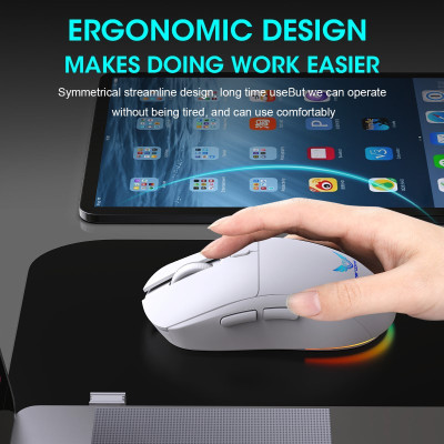 Chuột Led Không Dây Pin sạc T25 Gaming Cổng sạc TypeC chống mỏi cổ tay cho máy tính laptop hàng nhập khẩu