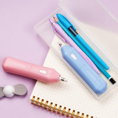 Gôm Điện Tự Động Flexio - Thiên Long EE-00 - Màu Hồng