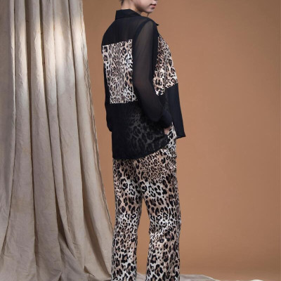 Quần tây beo lụa cát ống loe LM112430 [BST Da Beo]