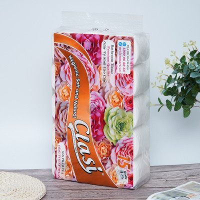 LỐC 15 CUỘN GIẤY VỆ SINH CAO CẤP MYLAN CLASI HOA HỒNG 4 LỚP MỀM MẠI