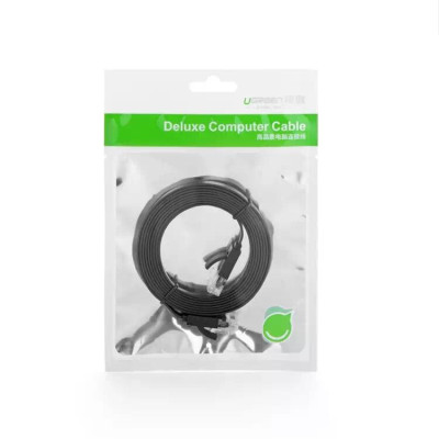 Ugreen UG50172NW102TK 0.5M màu Đen Cáp mạng LAN CAT6 dây dẹt - HÀNG CHÍNH HÃNG