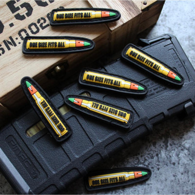 Patch mô hình viên đạn PVC dán quần áo_ba lô_nón