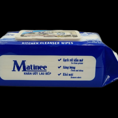 Khăn ướt lau bếp Matinee 80 tờ x 2 gói