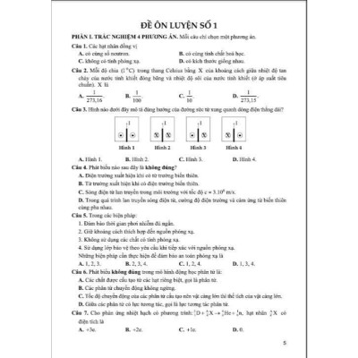Sách - Bộ Đề Ôn Tập Thi Tốt Nghiệp THPT Môn Vật Lí - Thích Hợp Dùng Cho Các Kì Thi Đánh Giá Năng Lực - Hồng Ân