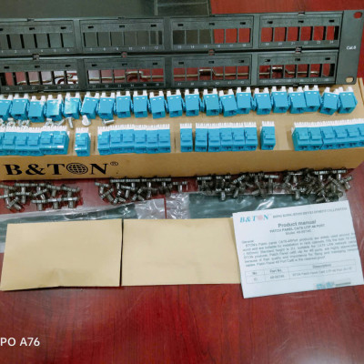 Thanh Patch Panel CAT6 UTP-48 Port. Hãng BTON- model: 48-68746. Hàng chính hãng