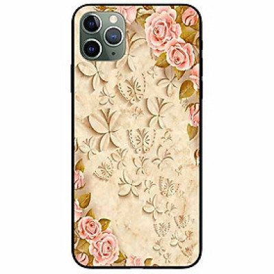 Ốp lưng dành cho Iphone 11 Pro mẫu Hoa Hồng Lá Vàng