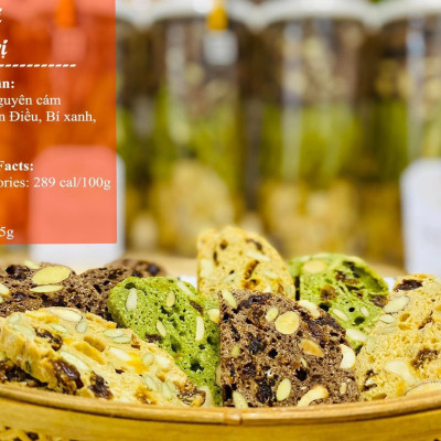 Bánh Biscotti nguyên cám 3 vị mix hạt dinh dưỡng nhập khẩu / Ăn kiêng lành mạnh, bổ dưỡng, phù hợp eat clean