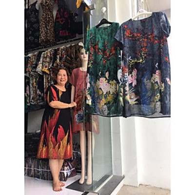 Đầm Suông  Voan 2 lớp  BIG SIZE cao cấp (Từ 55kg đến 70kg)Số 5