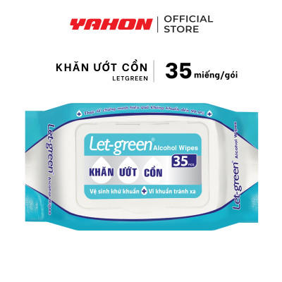 Khăn Ướt Cồn LET-GREEN 35 Miếng/Bao