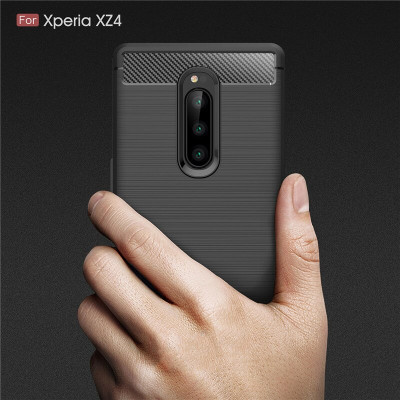 Ốp lưng chống sốc cho Sony Xperia 1 / XZ4 hiệu Likgus vân kim loại , chống sốc chuẩn quân đội, chống va đập - hàng nhập khẩu