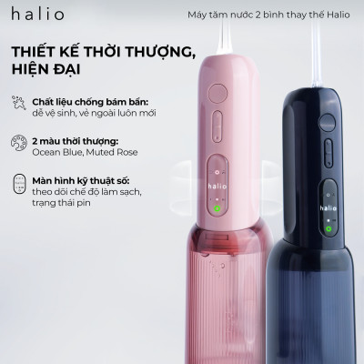Máy Tăm Nước 2 Bình Thay Thế Halio UltraClean Express Hydro Floss Phiên Bản Nâng Cấp