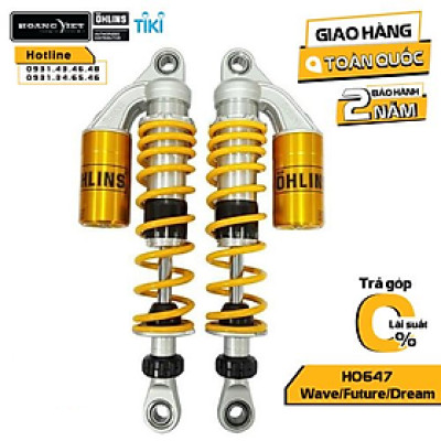Phuộc Ohlins chính hãng HO 647 (có bình dầu) dành cho xe WAVE , DREAM , FUTURE.