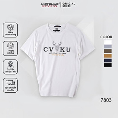 Áo Thun Nam VIỆT PHÁP Form Unisex Chất liệu Cotton co dãn thấm hút mồ hồi tốt 7803