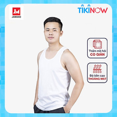 áo ba lỗ nam, áo 3 lỗ nam sợi cotton Organic mềm mịn siêu thoáng mát thấm hút mồ hôi JAMANO