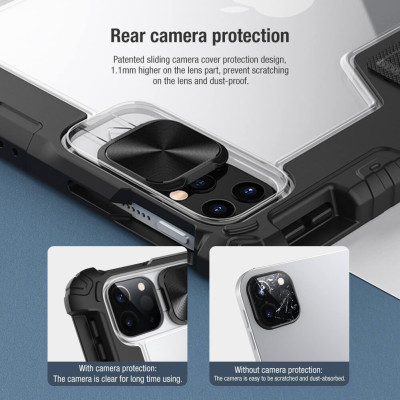 Bao da dành cho iPad iPro 11 (2021) M1 hàng chính hãng Nillkin Bumper Leather có nắp bảo vệ camera