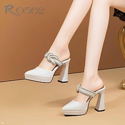 Giày sục cao gót nữ mũi nhọn ROSATA RO562 cao 8p - HÀNG VIỆT NAM - BKSTORE