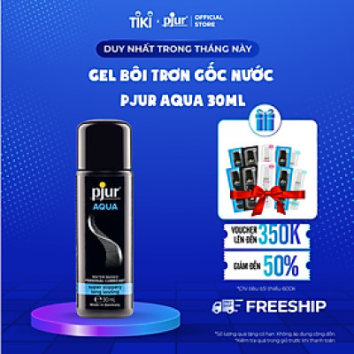 Gel bôi trơn gốc nước Pjur Aqua chai 100ml nuôi dưỡng làn da khô an toàn lành tính không chứa dầu chất béo