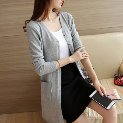 Áo cardigan dáng dài 2 túi freesize ak33