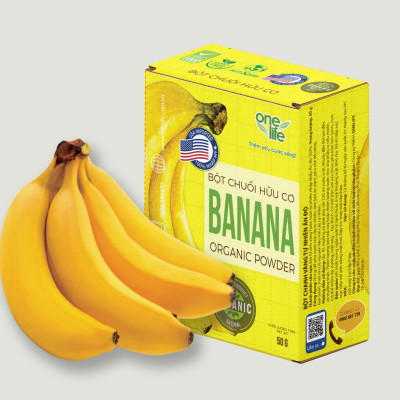 Bột Chuối Hữu Cơ Mỹ OneLife (Hộp 50gr)