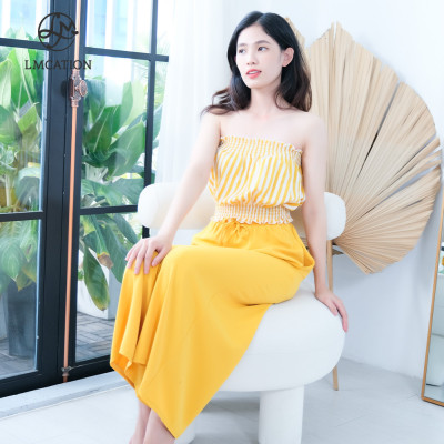 Quần váy dài LMcation Mila - Vàng