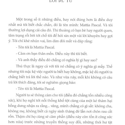 Mattia Pascal Quá Cố