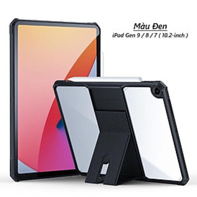 Ốp lưng XUNDD iPad Gen 9 / 8 / 7 ( 10.2-inch, 2021/2020/2019 ) Chống trầy, Chống sốc, Viền TPU, Mặt lưng chân đế - hàng nhập khẩu