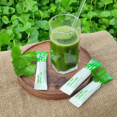 Bột Rau Má Đậu Xanh Quảng Thanh Hộp 180g ( 15g*12gói) - Mát gan, detox, giảm mụn, giảm cân, giải nhiệt cơ thể