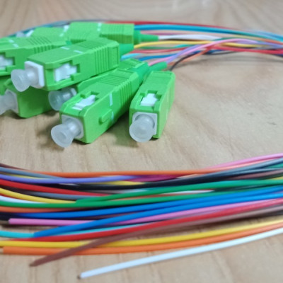 Combo 12 sợi  nối quang Pigtail SC/APC Single mode, Simplex,1.5M, 0.9mm. Hàng nhập khẩu 