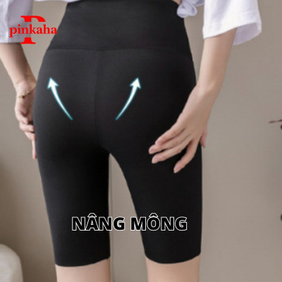 Quần Legging Lửng Siêu Co Giãn Thoáng Mát Nâng Mông Siêu Hót Siêu Đẹp Ngố Nữ Cạp Cao Vải Cotton Cao Cấp
