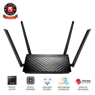 Router Wifi Asus RT-AC59U Mobile Gaming Chuẩn AC1500 MU-MIMO Băng Tần Kép USB Stream 4K - Hàng Chính Hãng