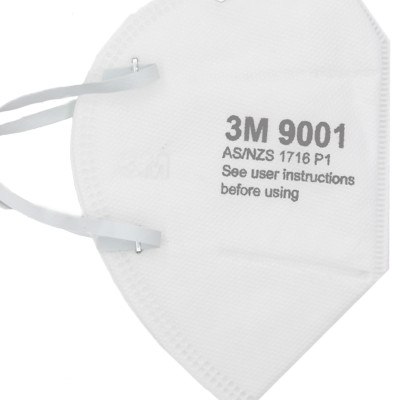 Combo 10 khẩu trang 3M 9001 bảo vệ hô hấp , màu trắng , sợi kháng khuẩn , chống bụi mịn PM2.5 , tặng móc treo khóa