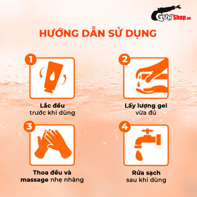 Gel bôi trơn hương cam Shell Play Orange - Chai 100ml 