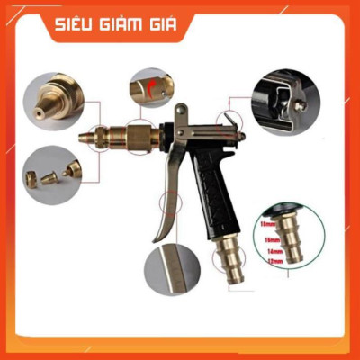 Bộ dây vòi xịt nước rửa xe,tưới cây.tăng áp 3 lần,loại 7m,10m 206236 đầu đồng,cút,nối nhưa v + tặng túi đựng bút