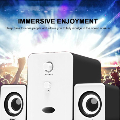 Loa kết hợp có dây SADA D-201 USB siêu trầm Hộp âm thanh cho máy tính để bàn