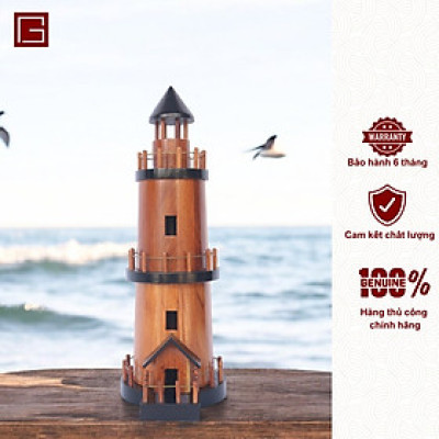 Mô hình Lighthouse, mô hình gỗ ngọn hải đăng, mô hình trang trí, decor nhà, phòng học, hàng chính hãng