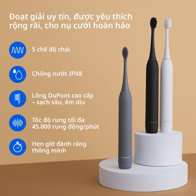 [Chính Hãng] Bộ Bàn Chải Đánh Răng Điện ZenyumSonic MỚi 2.0 & 3 Đầu Thay Thế - Hồng San Hô - Công Nghệ Singapore