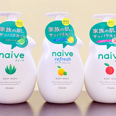 Sữa Tắm Hương Bưởi Thư Giãn Kracie Naive Body Wash (Refresh) - Chai 530ML