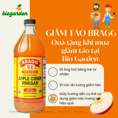 Combo 2 Chai Giấm Táo Hữu Cơ Bragg 946ml