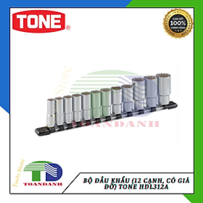 [CHÍNH HÃNG ]Bộ đầu khẩu 3/8" (12 cạnh, có giá đỡ) TONE HDL312A-Hàng chính hãng