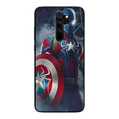 Ốp Lưng in cho Xiaomi Redmi Note 8 Pro Mẫu Người Nhện Đen - Hàng Chính Hãng