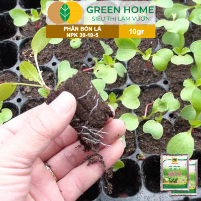 Phân Bón Npk 30-10-5, Greenhome, Đầu Trâu, Gói 10Gr, Kích Ra Rễ, Đẻ Nhánh, Nảy Chồi, Ra Lá Mới
