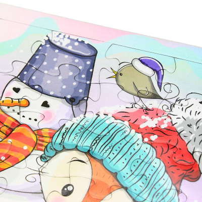 Bộ Xếp Hình Puzzle Minh Châu 20-026 - Cáo Nhỏ Mùa Đông (20 Mảnh Ghép)